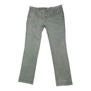 Nifty‎ Genius Slim Fit Stretch Chino Pant Green Sz 40x34 Casual Comfort Modern